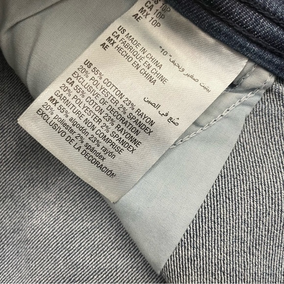 Inc Denim Embellished Skinny Leg, Petite Fit  Jeans Size 10P Glitter Sparkles - Picture 7 of 10